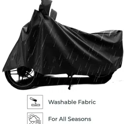 Auto Pearl Polyester Two Wheeler Cover for Bajaj Pulsar NS125 (Grey) image 2