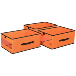 Kuber Industries Orange Set of 3 Regular Multi-Utility Organisers image 2
