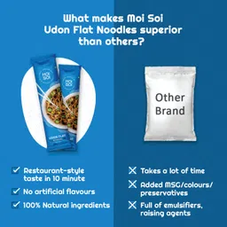moi soi MOI SOI® Udon Noodles, 150 gms (JAPANESE UDON | No Preservatives | No MSG | Not Fried) image 3