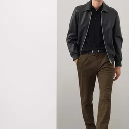 Marks & Spencer Men Slim Fit Mid-Rise Trousers-picture-27