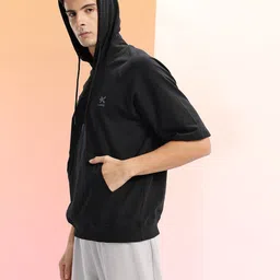HRX by Hrithik Roshan Hooded Pure Cotton Relaxed Sweatshirt image 5