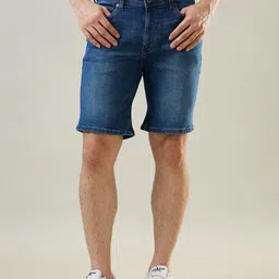 TIM PARIS Men Washed Denim Shorts-picture-32