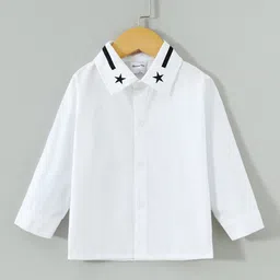 Kookie Kids Full Sleeves Solid Shirt - White-picture-27