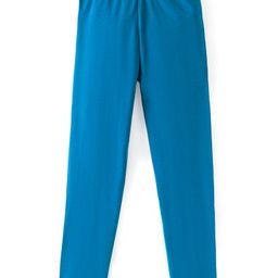 Pine Kids Cotton Lycra Knit Full Length Solid Color Legging - Blue Depth-picture-11