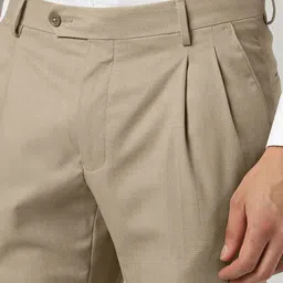 Van Heusen Men Slim Fit Pleated Formal Trousers image 4