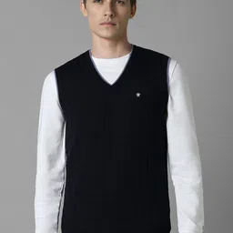 Louis Philippe Men Woollen Sweater Vest-picture-21