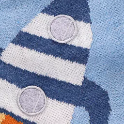 Babyhug Acrylic Full Sleeves Sweater Rocket Print - Light Blue image 3