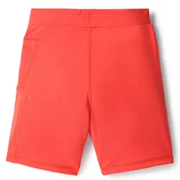 Pine Active Premium Knit Ultra Comfort Super Stretch Aero Soft Solid Cycling Shorts - Red image 3