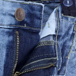 Kiddopanti Denim Woven Mild Washed Shorts - Light Rag Blue image 4