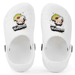 HOPPA SWEDEN Perforated Clogs With Shark & Panda Charms - Royal Blue image 5