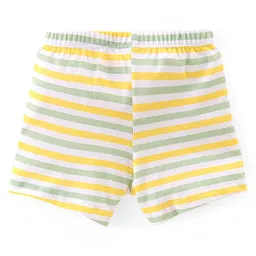 Babyhug 100% Cotton Knit Solid Stripe & Animal Print Trunk Pack of 3- White & Yellow image 5