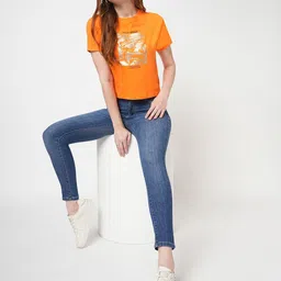Kraus Jeans Women Skinny Fit High-Rise Light Fade Jeans image 4
