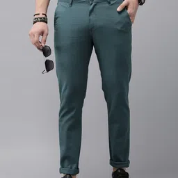 The Roadster Lifestyle Co. Men Solid Mid-Rise Regular Fit Trousers-picture-21