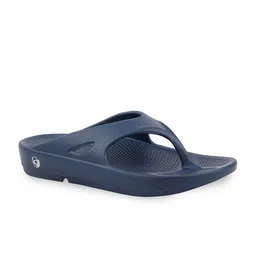 NEOZ Men Navy Blue Rubber Thong Flip-Flops image 3