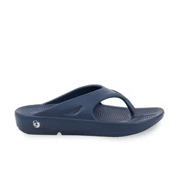 NEOZ Men Navy Blue Rubber Thong Flip-Flops image 5