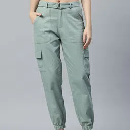 Popnetic High-Rise Pure Cotton Cargo Trousers-picture-13