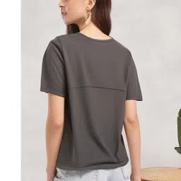 MACK JONNEY Women Typography Printed Round Neck Cotton T-shirt-image-64