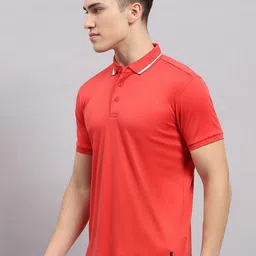 Monte Carlo Men Solid Polo Collar Cotton T-shirt image 3