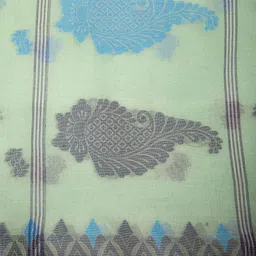TANTLOOM Paisley Printed Pure Cotton Taant Saree image 2