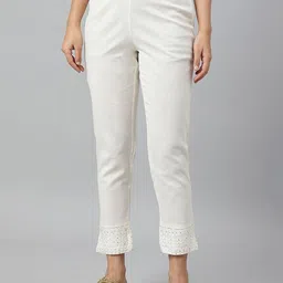 W Women Slim Fit Trousers-picture-35