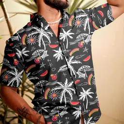 SANBROS Men Standard Printed Casual Shirt image 2