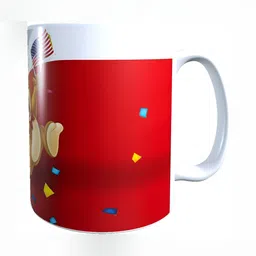 Mr UVD White & Red Jerry Printed Ceramic Glossy Mug - 350 ml image 4