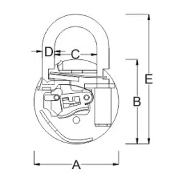 Harrison 75 mm Brass BCP Finish 4 Keys Padlock image 2