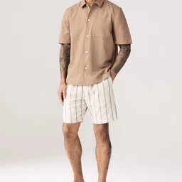 NEXT Linen Cotton Short Sleeve Shirt image 4