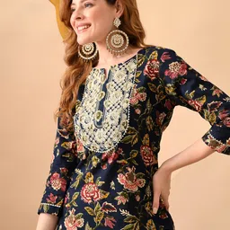 PHYSIL Women Floral Printed Indie Florals Kurta-picture-15