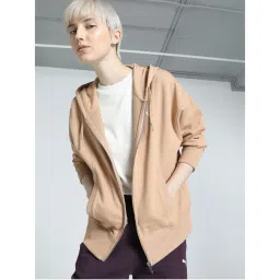Puma Her Full-Zip Tr Womens Beige Hoodie-image-43