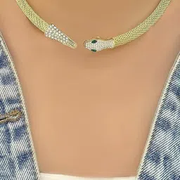 MEENAZ Gold-Plated Bohemian Necklace image 2