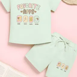 CERABI Girls Printed Pure Cotton T-Shirt With Shorts-image-46