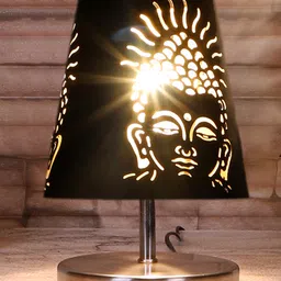 Devansh Buddha JI Metal Etching Table Lamp With Steel Round Base-picture-25