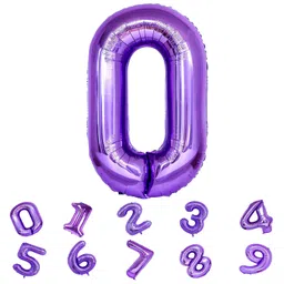 decor mantra Décor Mantra 32 Inch Number Foil Balloon 0 For birthday Decorations Items-Purple Color-Pack of 1-picture-38