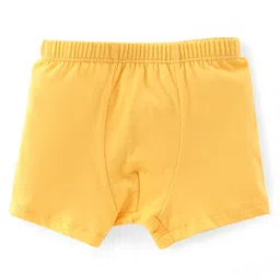 Babyhug 100% Cotton Knit Solid Stripe & Animal Print Trunk Pack of 3- White & Yellow image 2