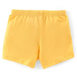 Babyhug 100% Cotton Knit Solid Stripe & Animal Print Trunk Pack of 3- White & Yellow image 3