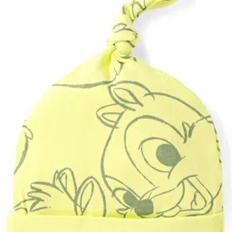 Babyhug Disney Interlock Knit Knot Caps with Chip n Dale Graphics Blue & Yellow Pack of 3 - Diameter 11.5 cm image 5