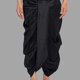 ROYAL KURTA Men Black Solid Kurta with Dhoti Pants image 2