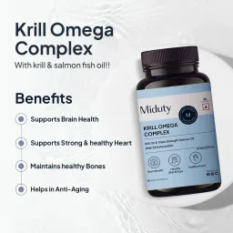 Miduty Krill Omega Complex Omega 3 EPA & DHA Heart & Brain Health Astaxanthin image 3