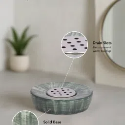 OBSESSIONS Set Of 3 Olive Ceramic Bathroom Set image 5