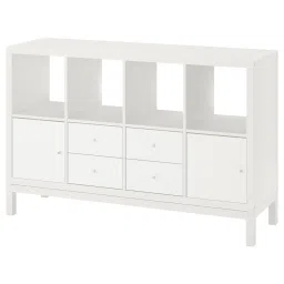 ikea kallax Shelving unit with underframe, with 2 doors/4 drawers/white, 147x94 cm-picture-21