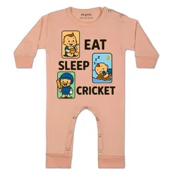 Arvesa Kids-Unisex Peach Cotton Rompers-picture-15