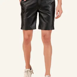 Leather Retail Men Polyester PU Coated Shorts-picture-41