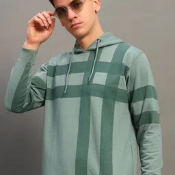 THE CASUALS Colourblocked Hooded Cotton Pullover-picture-21