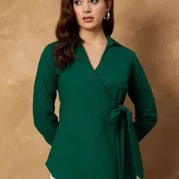 all about you Women Pure Cotton Wrap Tops-picture-15