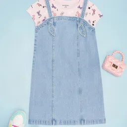 Pantaloons Junior Girls Pinafore Dress image 1