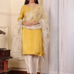 W Dupatta with Zari image 3