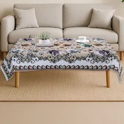 CROSMO Floral Print Cotton 4-Seater Table Cover-picture-17