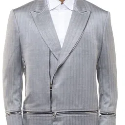 SDS By Kushal Shah Lapel Collar Zipper Biker Jacket image 3