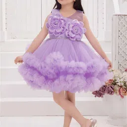 Lagorii Girls Embellished Net Fit & Flare Dress-picture-42